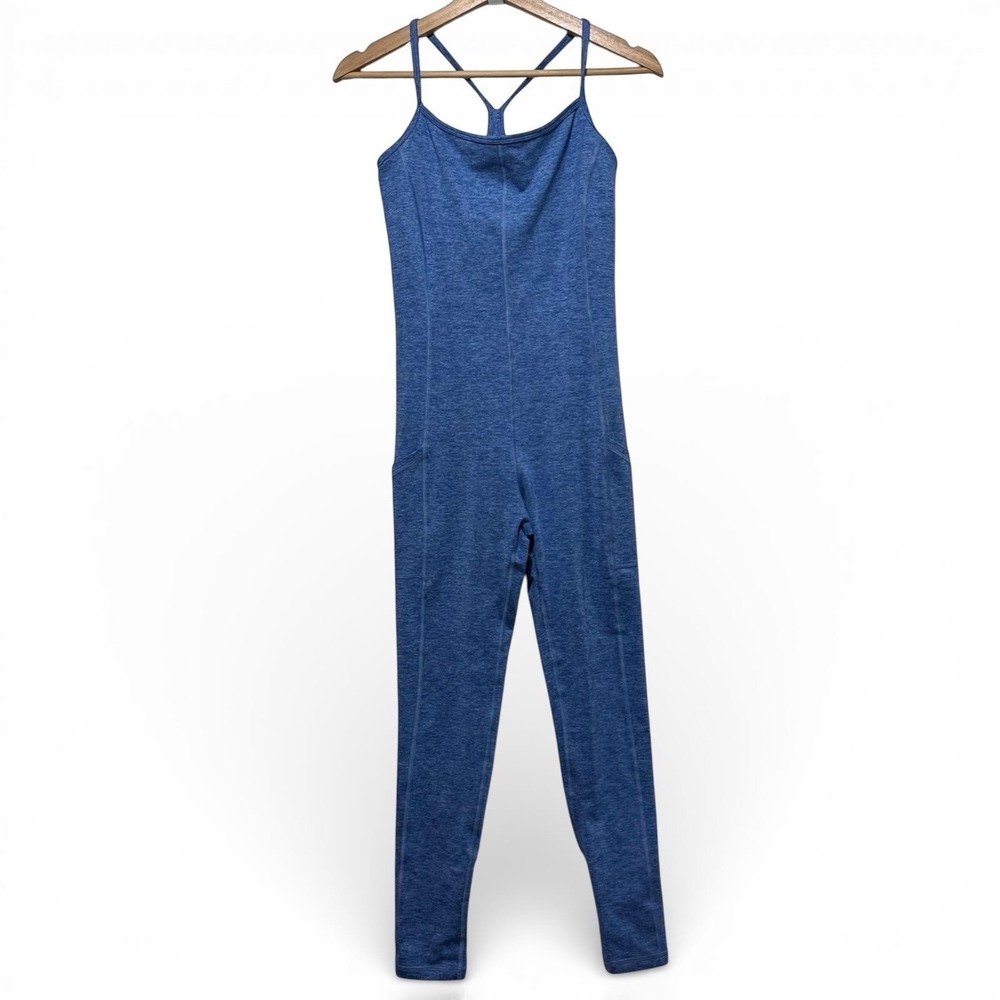 Offline By Aerie Women's Jumpsuit Size S‎ Hugger Racerback Legging Jumpsuit Blue